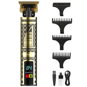 Men's Wireless USB Rechargeable Trimmer - Gold Titanium Blades, Guide Comb,  Trimming, and Grooming - The Perfect Gift for Him, Barbers, and Personal Use - Trimmer | Precision Trimmer | USB Rechargeable Trimmer Rechargeable Gold Hair Clippers