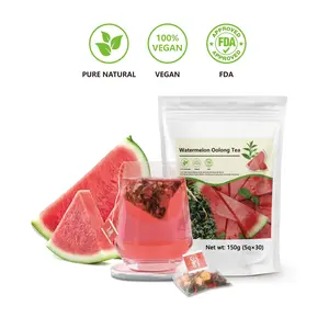 150g/30PCS Watermelon Oolong Tea fruit tea bags Watermelon strawberry camellia fruit tea summer ice tea kidney detox tea lemon balm tea