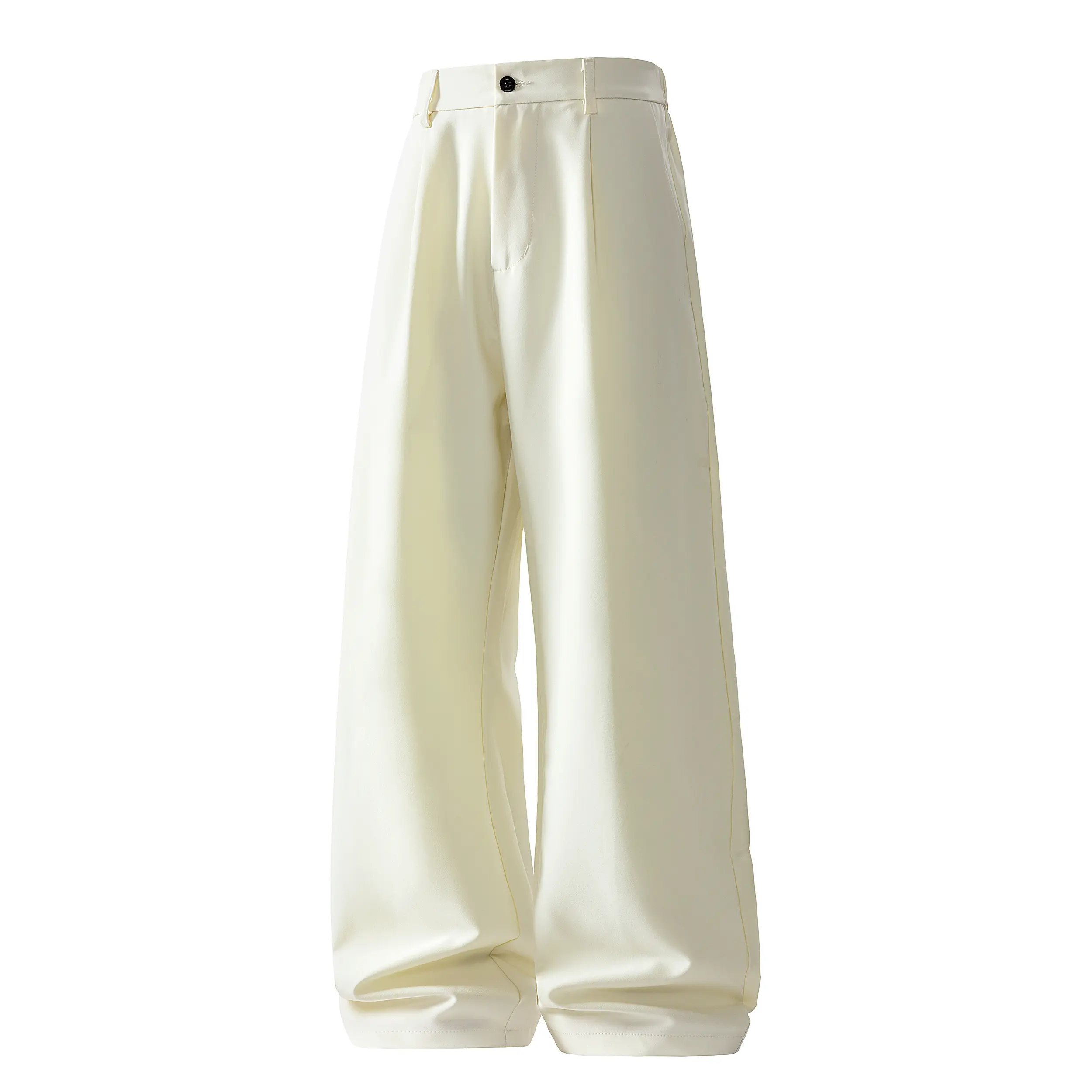 Men's Wide Leg Dress Pants Loose Fit Casual Trousers High Waist Straight Leg Pants Minimalist Streetwear Work Pants