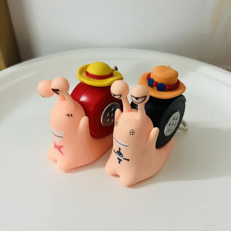 Den Den Mushi Anime Character Graphic Keychain - Japanese Snail