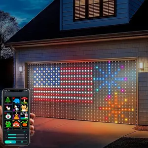 Smart outdoor curtain light, with 400 LED light strips, equipped with an application remote control function, a window fairy light that can change colors, suitable for indoor and outdoor background wall decoration, festival courtyard party camping