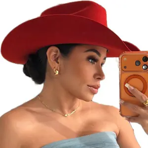 COWGIRL HAT - High-Quality Premium Material Adjustable Fit Western Style Fashion Hat for Rodeos Concerts or Town Outings