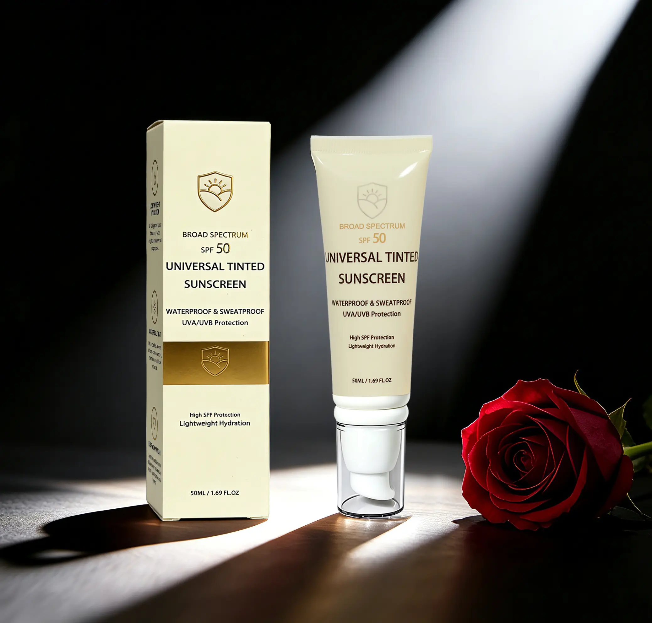 Sunscreen to prevent sunburn and tanning, Universal Tinted Face Moisturizer Sunscreen, SPF 50 PA+++ Outdoorfun Facial Daily Repairing Soothing Sunblock Water Proof Skin Repair Hydrate Moisture,travel essentials