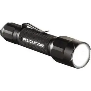 Pelican White LED Bulb, 774 Lumens, Industrial/Tactical Flashlight Black Aluminum Body, 2 CR123 Alkaline Batteries Included 7000