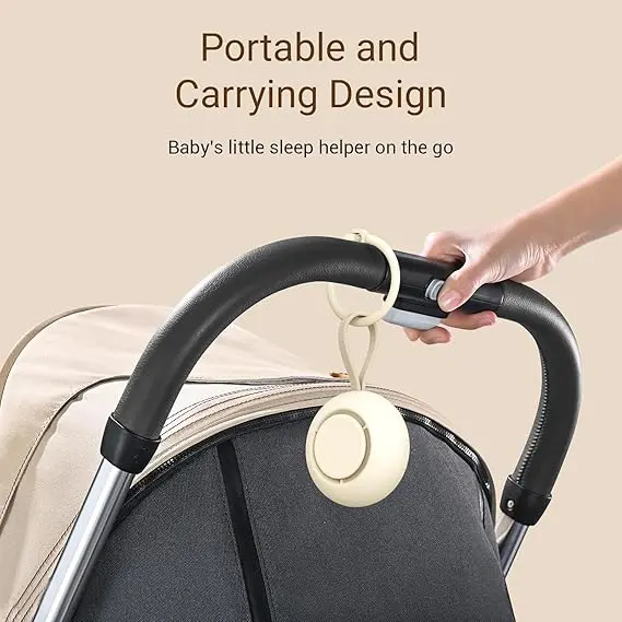 Portable Sound Machine [White Noise for Babies Kids Adults][Timer Function][12 Soothing Sounds][Sleep Soother] 15 Hours Battery Life, Travel,Registry,Gifts,Shower,Clips on Baby Stroller