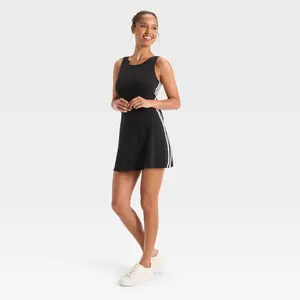Women's Knit Sporty Contrast Active Dress - JoyLab Black XXL