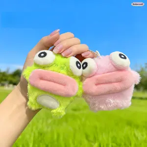 Funny Frog Plush Keychain, Cute Big Eyes Frog Pendant, Soft Sausage Mouth Frog Doll, Kawaii Stuffed Toy for Kids & Adults, Perfect for Gifts & Collectibles, Wholesale Grab Machine Prize