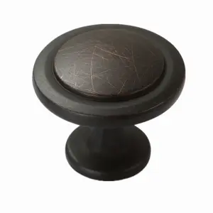 FixtureDisplays® 1 Pack (25 pcs) of Oil Rubbed Bronze Cabinet Hardware Round Knob - 1-1/4" Diameter 16885-NF
