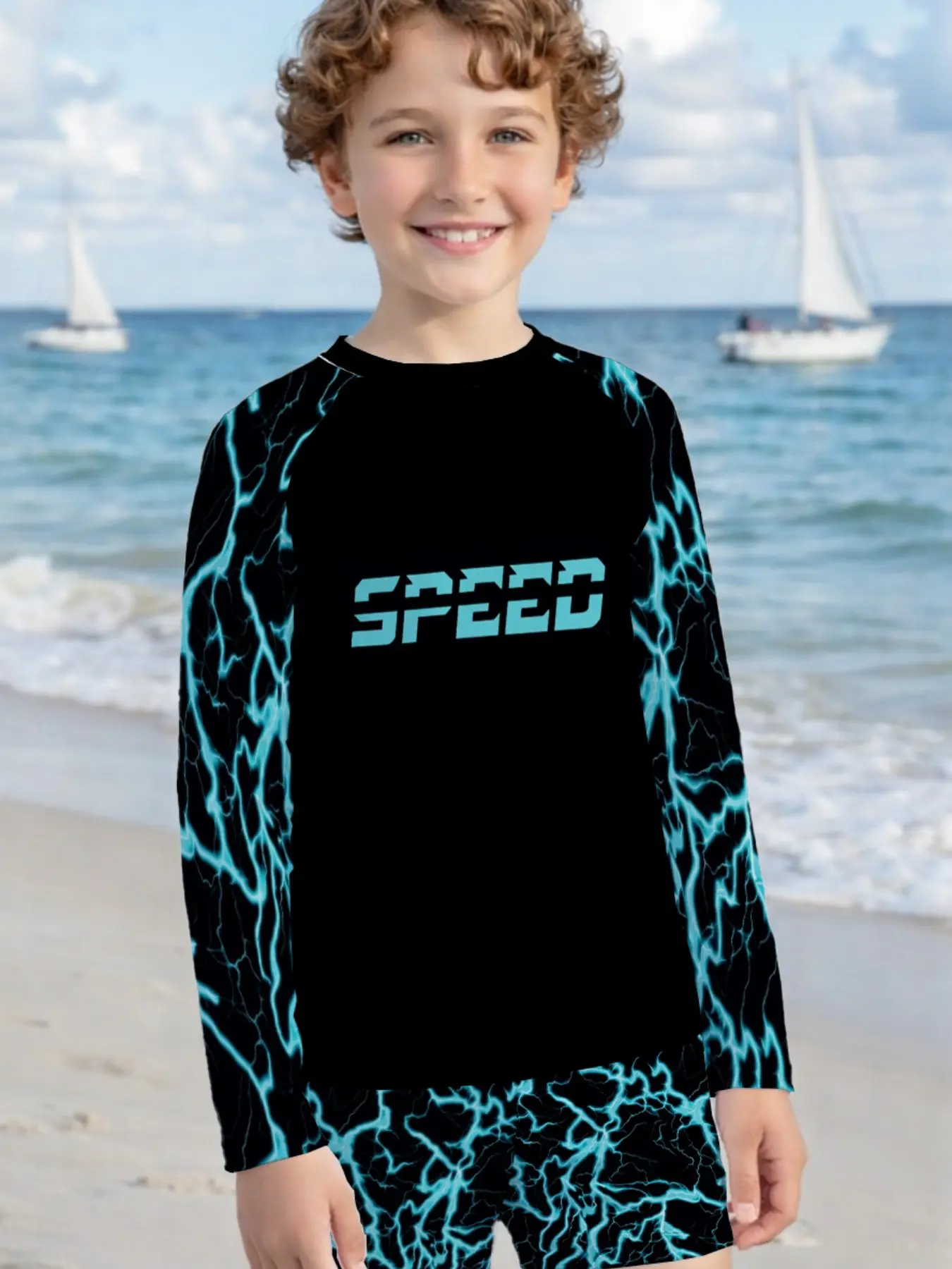 Boys Long Sleeve Diving Suit Quick-Dry Sun Protection Childrens Swimwear Sets Winter Surfing Set Outdoor Water Sports Clothing