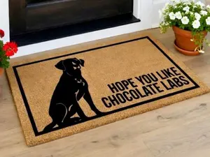 Hope You Like Chocolate Labs Doormat, Labrador Gifts, Chocolate Lab Home Decor,Chocolate Lab Mom, Chocolate Lab Door Mat,Chocolate Lab Gifts