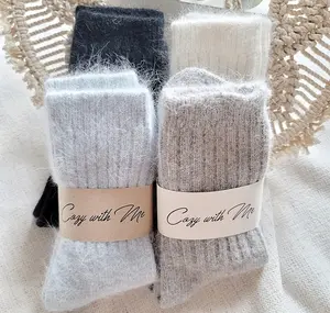 ANGORA Winter Fuzzy sock *Luxe fabrics Comfie Sock *Women Premium Soft Winter Thick Socks *Good for Christmas Gift for her