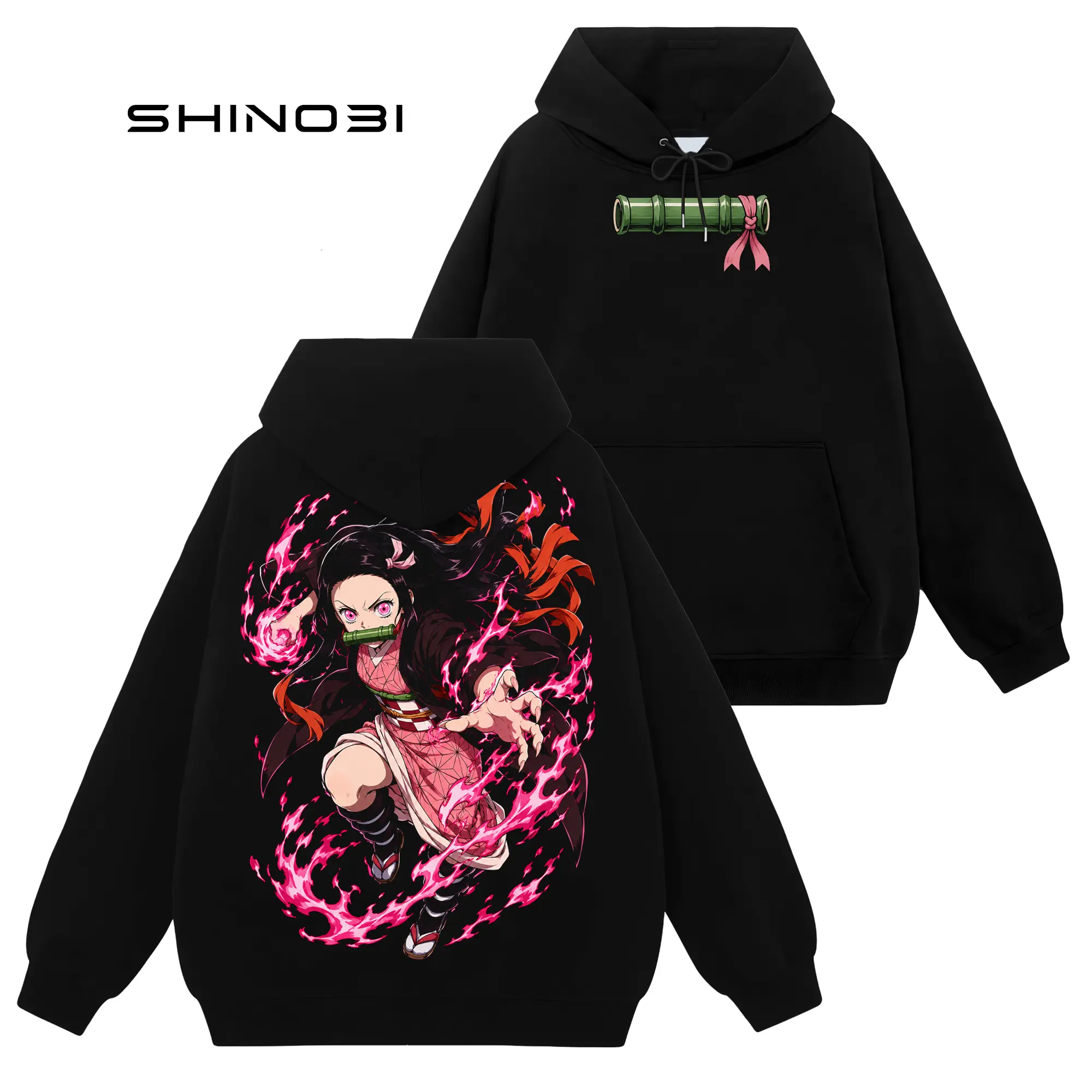 [Shinobi Shop] Nezuko Kamado - Demon Slayer Kimetsu No Yaiba #293 Hoodie T-Shirt Sweatshirt, Retro Vintage Unisex Graphic 90s Cotton, Gift For Wibu, Anime Manga Y2K Streetwear