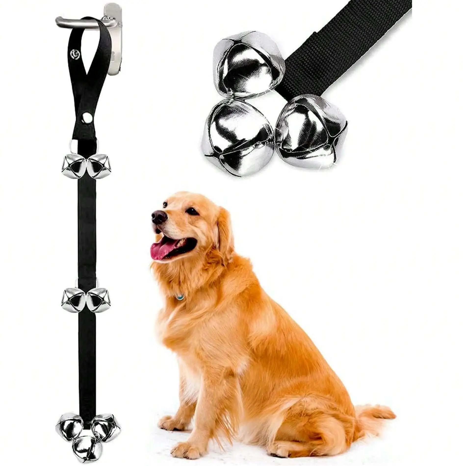 Adjustable Dog Doorbell, 1/2/3 Counts Durable Dog Training Doorbell, Pet Supplies for Training Small Dogs to Go to The Toilet