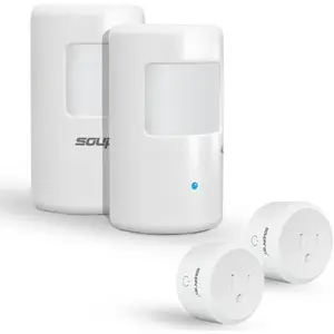 Plug-in  Motion Activated Light Control, No Wiring, Adjustable Detection Range, Always- Timer and Light Sensor, Motion Detector and Plug Set, 2 Pack