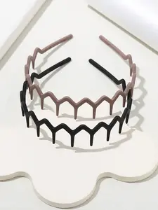 2pcs Toothed Wavy Headband, Simple Anti-Slip Suitable For Men & Women Haircare And Skin Care,Hairband ,Hair Hoop,Hairband,Hair Hoop ,Zig Zag HeadbandHeadbands, No Slip Headbands, Zigzag Headband
