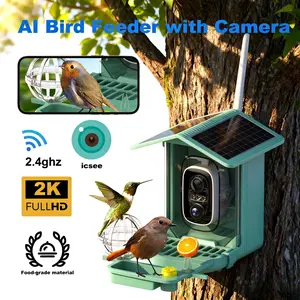 JIESUDA AI Bird Feeder with Camera 2.4GHz Wi-Fi Real-Time Monitoring 5000 Species Recognition Food Grade Biodegradable Material Best Gift for Bird Enthusiasts