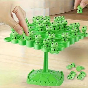 Frog Balance Tree Set with 50 Frog Puzzles, Focus Training Board Game, Couple Interaction Tool, Daily Interactive Game, Perfect Gift