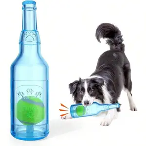 Water Bottle Dog Toy Dog Toys  Ressive Cewers C Squeaky Toys  Large/Medium/Small D Intere Dog Toys To Keep Tem Bu Cruncnplay Bottle Toy Blue