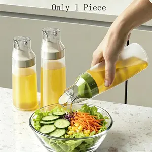 Automatic Press-Down Oil Dispenser, Dustproof Cap, Kitchen Seasoning Bottle, PP Material, Ideal for Soy Sauce/tomato Sauce/salad Dressing