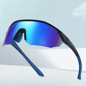 Polarized Sports Sunglasses for Men Women, UV Protection Cycling Glasses, Colorful Mirror Lens Outdoor Driving Fishing Shades