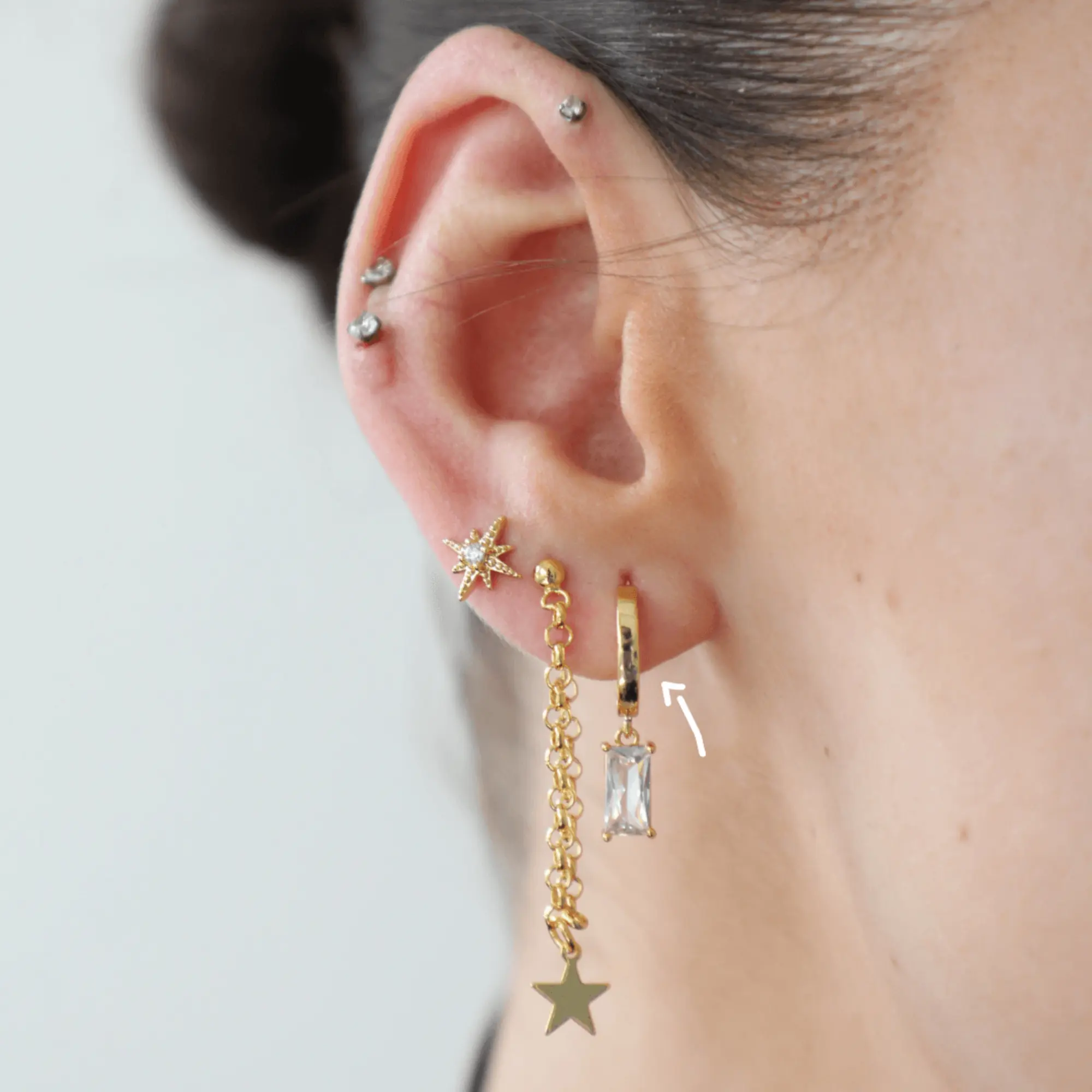 EVRY JEWELS Gold or Silver Plated Women's Hypoallergenic Celestial Earrings