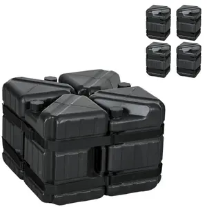 Outsunny Set of 4 Straight Leg Canopy Weights, HDPE Water/Sand-Filled Tent Weights for Pop-Up Canopies, with Built-In Handles & Secure Straps, 115LBS