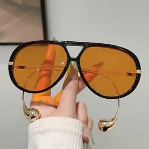 Sunglasses for Travel USE, Fashion Fall/Summer 2025 Geometric Frame Double Beam Sun Protection Glasse25 Trends, Travel Accessories,summer Outfits, summer Freshness, Vacation Outfits summer Outfits 2025