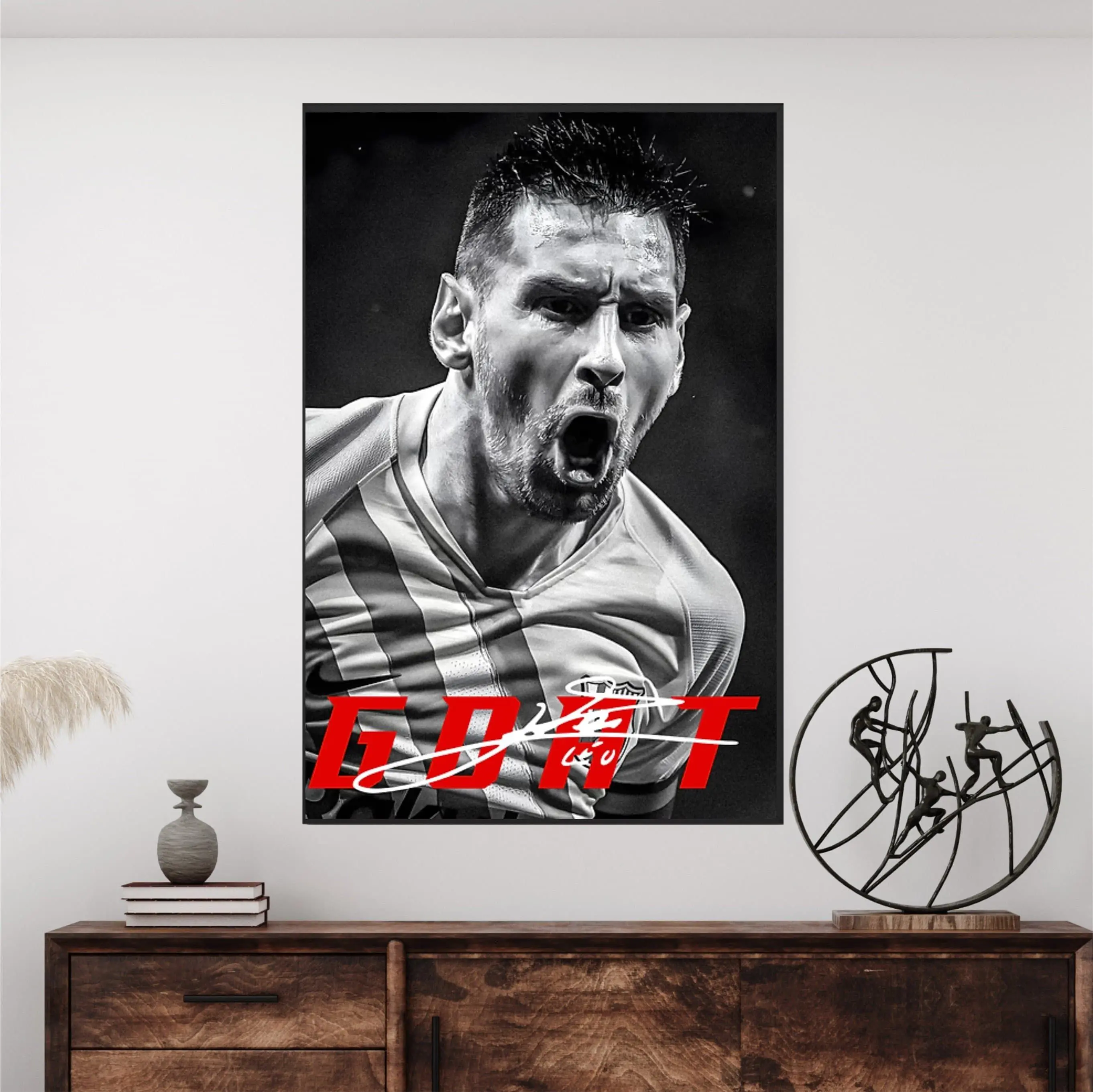 Lionel Messi GOAT Portrait Poster,Fans Gift ( Unframed - Print Only )