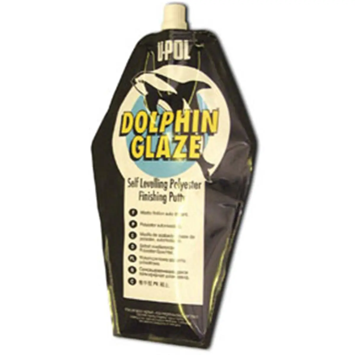 U-POL Dolphin Putty 2-Component Auto Body Filler (UP0714) - 15 Oz (1.2 lbs) Bag, Aluminum/Steel & OEM Surfaces Compatible, Bleed-Through Resistant, Self-Leveling, Shrink-Resistant Skimming Adhesive for Auto Bodywork Hardware