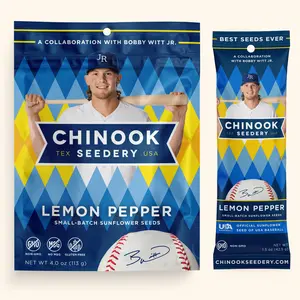 CHINOOK Lemon Pepper Sunflower Seeds 12-pack (4oz bags) – Keto Snacks, Gluten-Free, Non-GMO, Low Sodium, High Protein, Great Snack