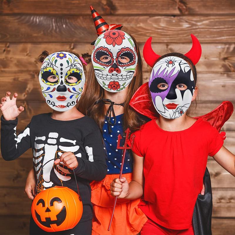 40 Pack DIY Full  , 2 Sizes Paintable White Plain , Paper Mache Mask for  Halloween Christmas Mardi Gras Masquerade Dance Party, Blank Costume