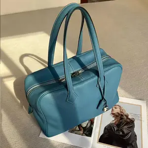 Women's Commuter Tote Bag Full Grain Leather Large Capacity Durable Work Bag Bowling Bag Genuine Leather premium Bag