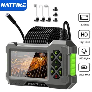 Endoscope Camera with Light, HD Borescope, 4.3" IPS Screen, IP67 Waterproof Sewer Borescope, 2600mAh Type-C Rechargeable, Industrial Endoscope, Automotive Scan Tool, Diagnostic Tool, Flexible Snake Borescope for Plumbing Automotive Sewer 5m/16.4ft