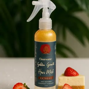 Clearwater Hair Growth Mist Formula with Essential Nutrients for Glowing Frizz Free moisturized hair, 8 Fl Oz Strawberry Shortcake Scent