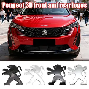 Peugeot Car Front & Rear Emblem Replacement, Durable Thickened Badges, Personalized Exterior Decoration for 2008/3008 Models