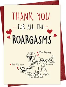 Cheerin Funny Anniversary Card with Envelopes - Naughty Love Cards for Him and Her - Romantic Card for Husband, Wife, Fiance, Boyfriend and Girlfriend - Hilarious Birthday Gift 5x8 Inch