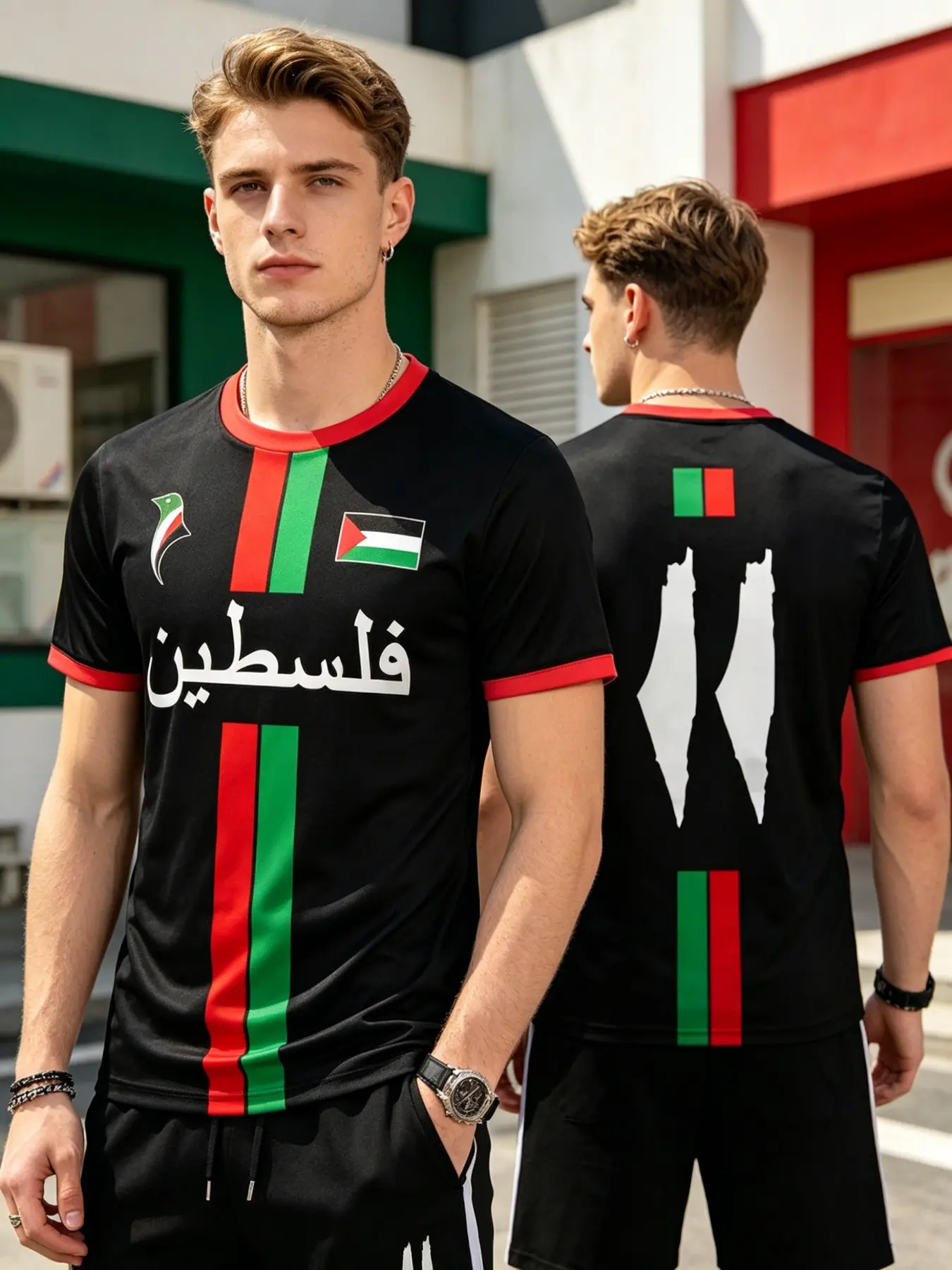 2026 New Palestine Football T-Shirt, Unisex Soccer Jersey, Sports Tee for Men and Women, Casual Sporty Top, Casual Sports Jersey