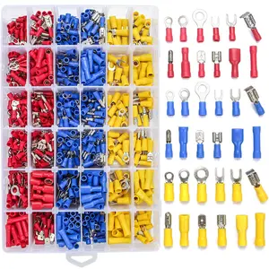 840 count Electrical Wire Connectors, Insulated Wire Crimp Terminals, Mixed  Ring Fork Spade  Quick Disconnect Assortment Kit
