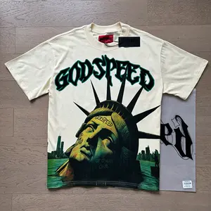 Summer Godspeed T-shirt Men Women Hip Hop Print Vintage O-Neck Short Sleeve GOD SPEED Top Tee Cotton Shirts Tiktok Shop Casual