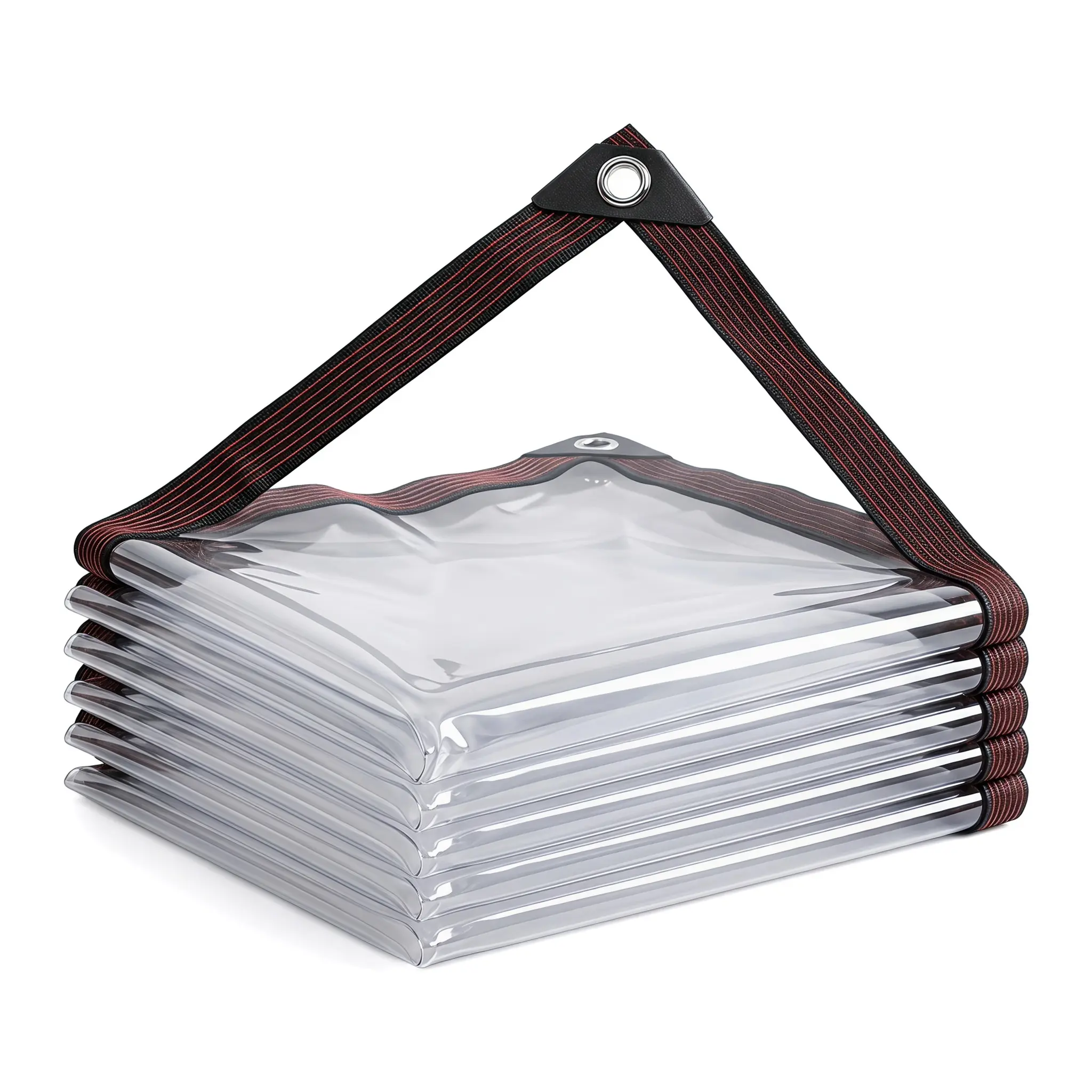 【SummerWins】10*13FT Clear Waterproof Tarp, Heavy Duty Transparent Tarpaulin with Grommets for Patio Garden Outdoor