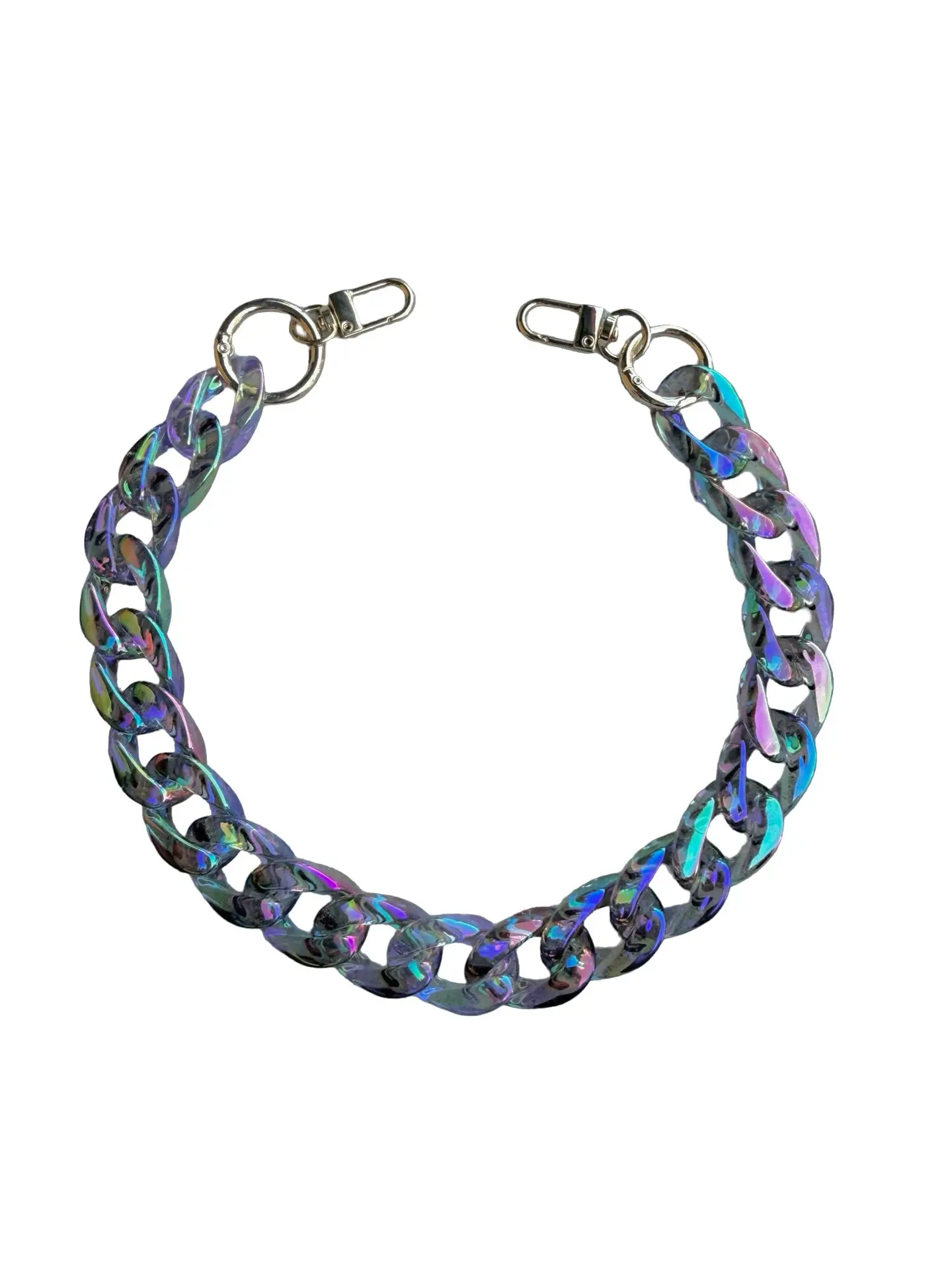 Purple opal flat small link Purple opal flat small link