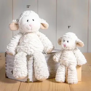 Plush Lamb Toys Stuffed Animal, Realistic Sheep Stuffed Animal Toy Characters Stuffed Filled in Limbs 13 Inch Soft Huggable Gifts for Kids with Stuffed Animals Birthday Gift for Girls Boys