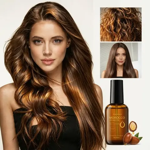 Organic Daily Haircare Renewing Hair Serum - 30ml Vitamin-Infused Rosemary & Tropical Botanicals-Argan Oil Blend for Adults, Hydrate, Lock in Moisture, Frizz Control, Manageability, Vibrant Glow