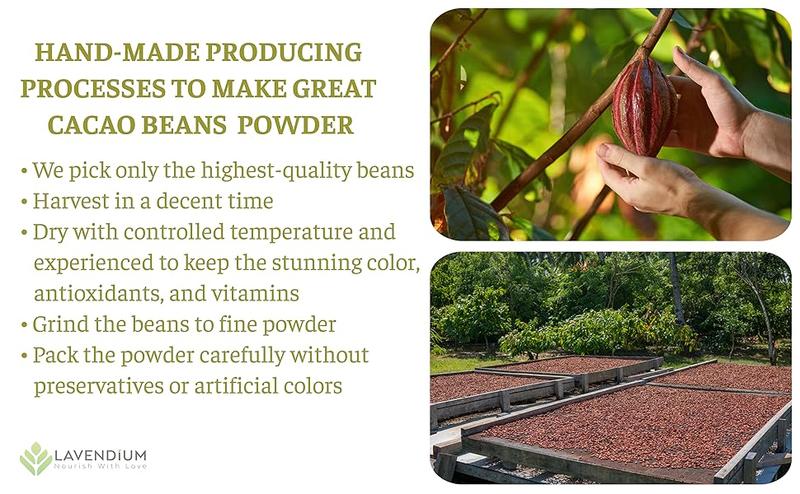 FreshDrinkUS 25oz (1.56 lbs) Cacao Powder, 100% Natural & Pure Cacao Powder, Unsweetened Cacao Powder, Rich Chocolate Flavor, Perfect for Baking & Smoothies, Non-GMO, Gluten-Free, Chocolate Beverage