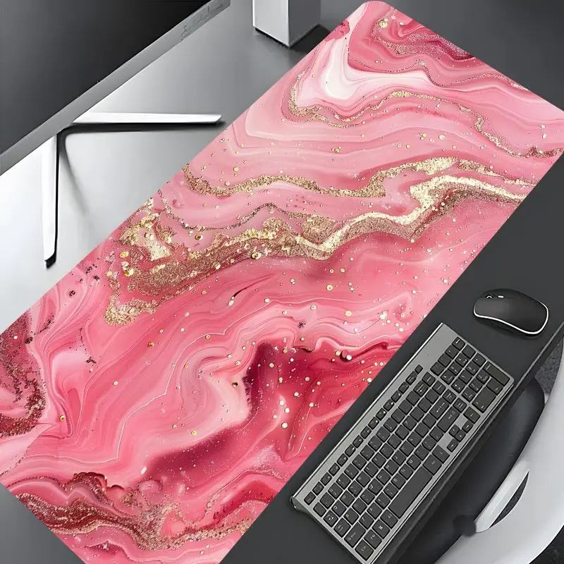 Marble Pattern Mouse Pad, Rectangle Gaming Mouse Pad, Non-slip Rubber Pad, Office Desk Keyboard Mouse Pad for Home Office Game Room Desk, Desk Setup, Computer Desk Accessories