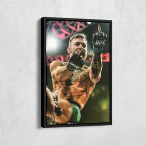 Conor McGregor Middle finger  Wall Art Home Decor Framed Poster Print