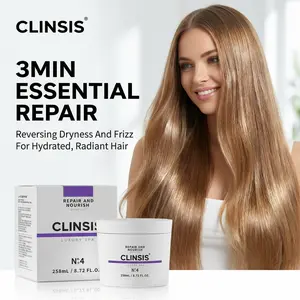 CLINSIS Nº4 Hair Mask - Anti-Frizz Smooth & Glossy Shine, Moroccan Argan Oil Hydrating Repair Treatment 258ml,Professional Deep Repair for Hair Texture,Pairing leave in conditioner,Professional hair tools haircare