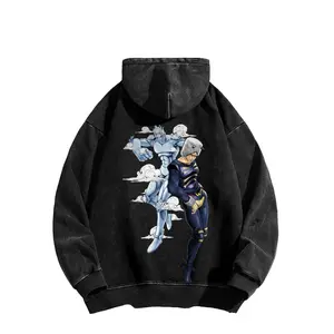 "Weather report" and its Stand "weather report" from *JoJo's Bizarre Adventure*. Made in the USA | Premium 100% Cotton Streetwear Hoodie | Relaxed Fit