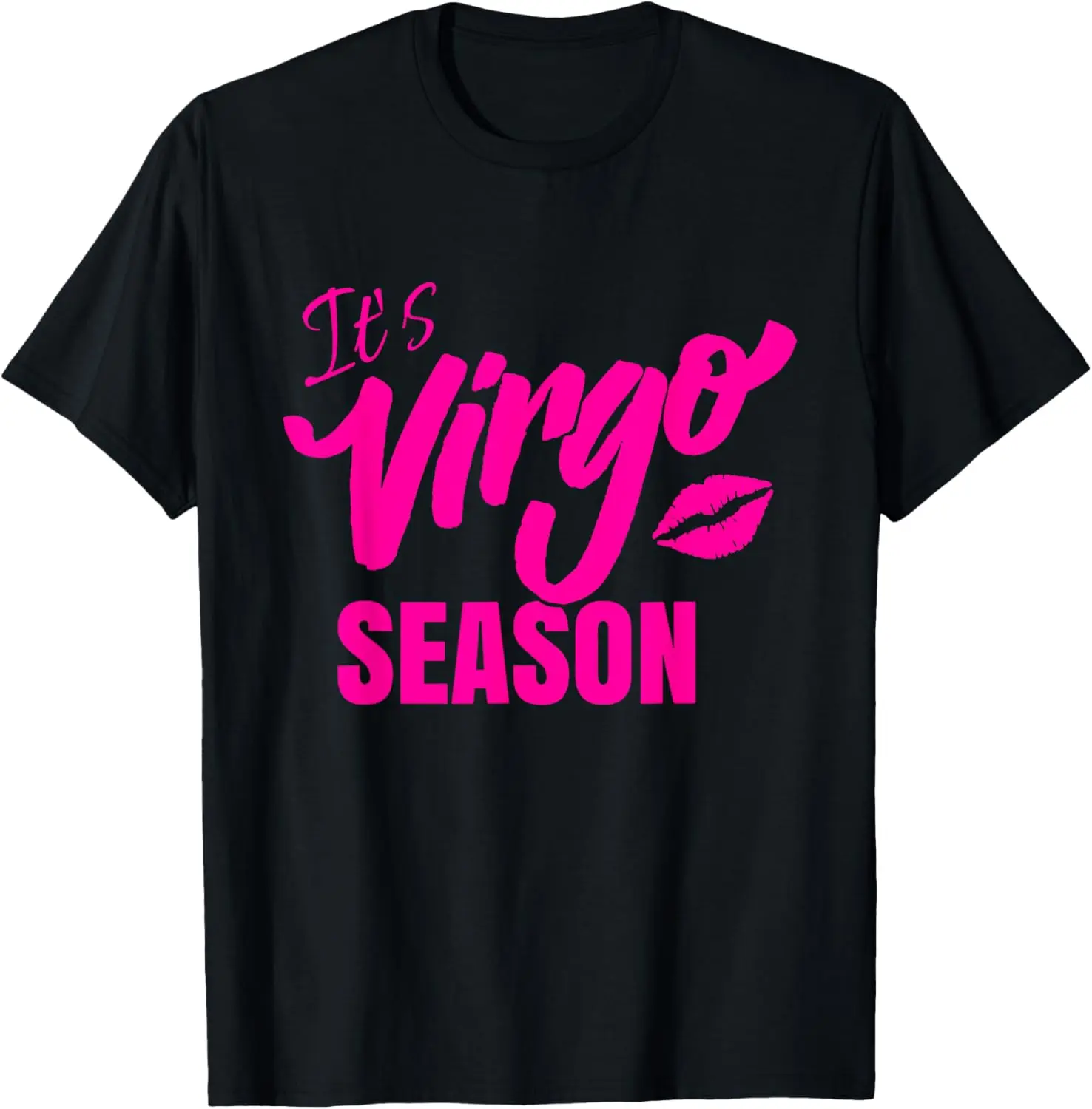 Women's 100% Cotton Virgo Season Graphic T-Shirt - Casual Short Sleeve Round Neck Streetwear Top, Everyday Clothes for Birthday Parties
