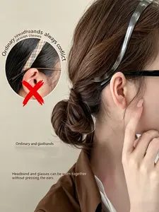 2-Pack U-Shaped Glasses Headband, Stylish Leopard Pattern, Casual All-Season Accessory, Perfect for Daily Wear, Fashionable and Comfortable